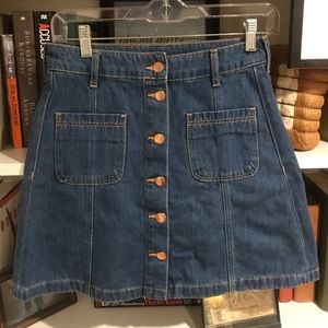 Button-down Demin Skirt